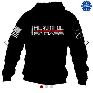 NWOT Beautiful Badass black hoodie